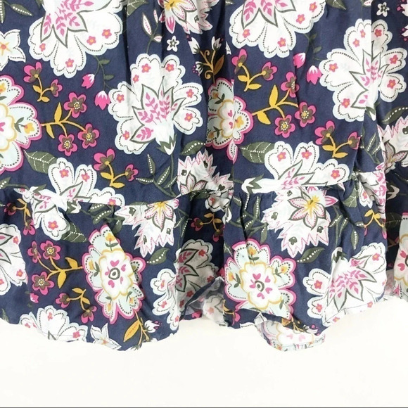 Arizona Jean Company Flowered Blouse Blue size 10 - Picture 4 of 6